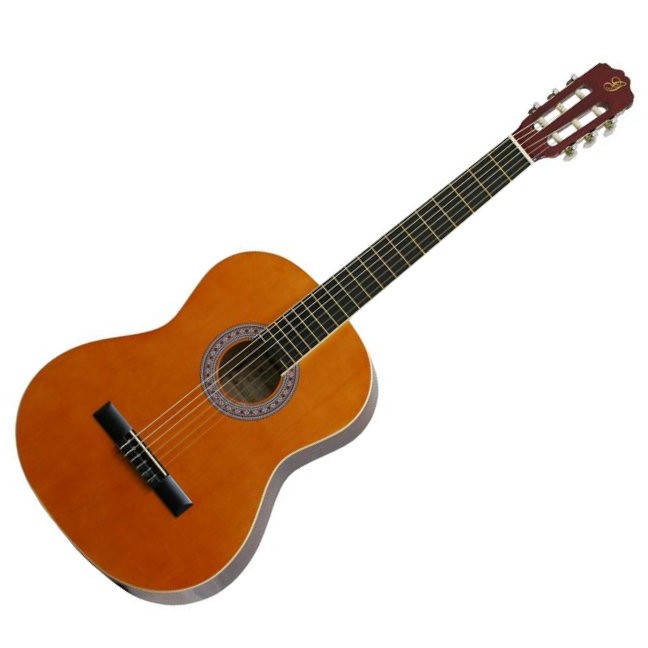 Gomez 001/YW Spaans / klassieke gitaar met nylon snaren in de kleur Natural