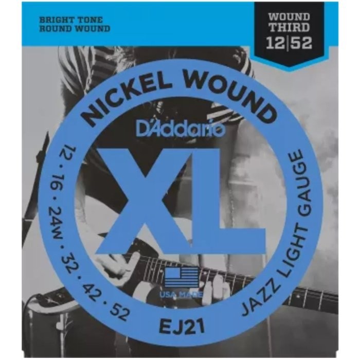 D'ADDARIO EJ21 JAZZ - SNAREN 012-052 NICKELWOUND