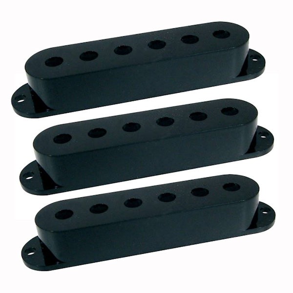 FENDER 099-1364-000 3-PACK PICKUP COVERS BLACK - ELEMENTKAP STRATOCASTER ZWART