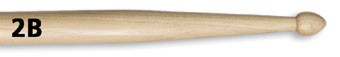 VIC FIRTH 2B - DRUMSTOKKEN HICKORY