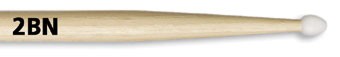 VIC FIRTH 2BN - DRUMSTOKKEN HICKORY NYLON TIP