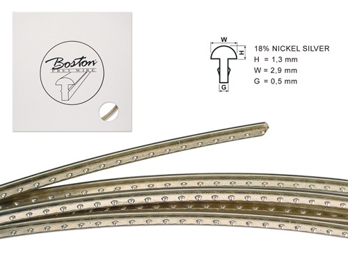 BOSTON FW-1329058 PER 50 CM - FRETDRAAD H=1.3/W=2.9/G=0.5MM JUMBO