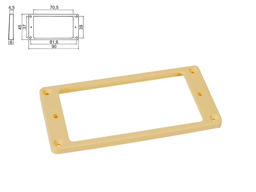 BOSTON HPF-02-SCR PICKUP RING IVOOR - ELEMENTRAAM HUMBUCKER LAAG PLAT
