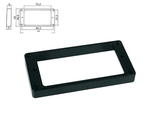 BOSTON HPF-04-TBK PICKUP RING ZWART - ELEMENTRAAM HUMBUCKER HOOG PLAT