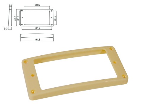 BOSTON HPR-08-TCR PICKUP RING IVOOR - ELEMENTRAAM HUMBUCKER HOOG GEBOGEN