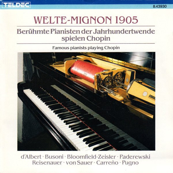 CHOPIN, F. - WELTE-MIGNON 1905 - cd