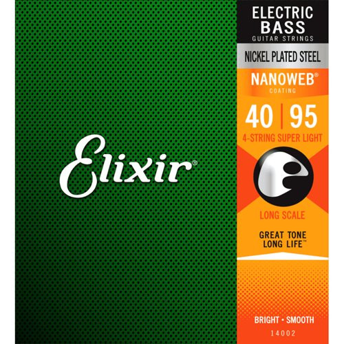 ELIXIR 14002 NANOWEB EXTRA LIGHT NICKELPLATED - SNAREN BASGITAAR 040-095 LONG SCALE
