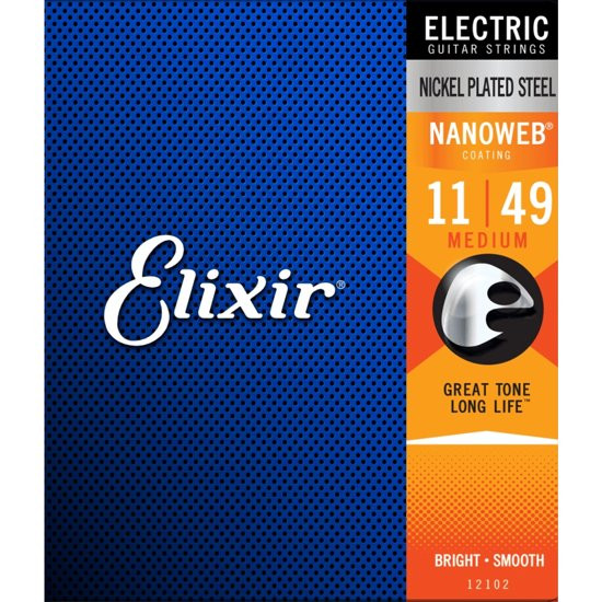 ELIXIR 12102 NANOWEB MEDIUM - SNAREN 011-049 NICKELWOUND