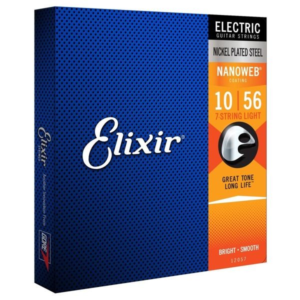 ELIXIR 12057 NANOWEB LIGHT 7-STRING - SNAREN 010-056 NICKELWOUND