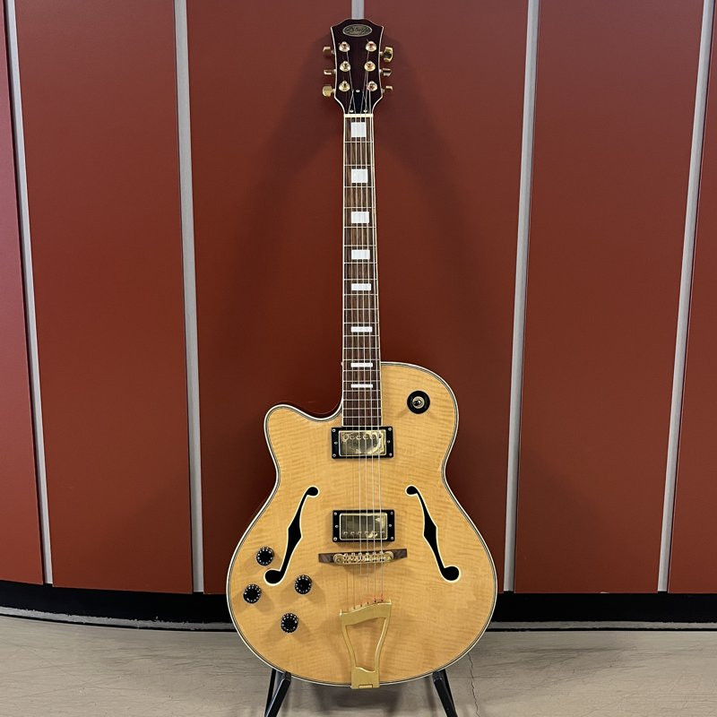 STAGG A350-N LH NATURAL (GEBRUIKT) - GITAAR ELEKTRISCH HOLLOW BODY LINKSHANDIG