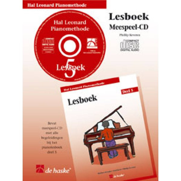 HAL LEONARD PIANOMETHODE - LESBOEK 5 CD