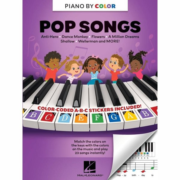 BLADMUZIEK - PIANO-BY-COLOR - POP SONGS
