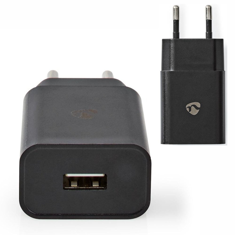 NEDIS WCHAU242ABKP - ADAPTER WANDLADER USB 2.4A ZWART