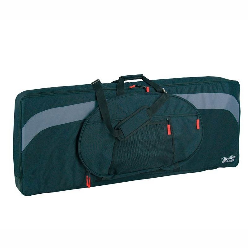BOSTON KBT-120-BG ZWART & GRIJS - KEYBOARD TAS 1200 X 430 X 150 MM 25MM PADDING