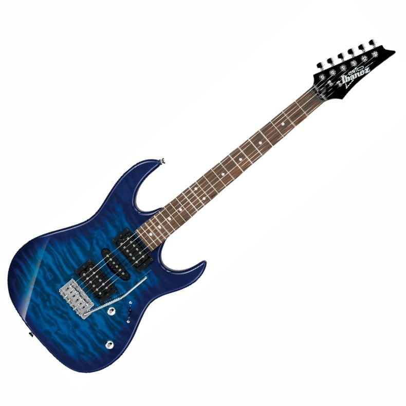 IBANEZ GRX70QA-TBB - GITAAR ELEKTRISCH TRANSPARENT BLUE