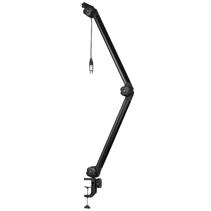 SHOWGEAR BROADCAST STAND PRO - STANDAARD MICROFOON + TAFELKLEM EN XLR KABEL