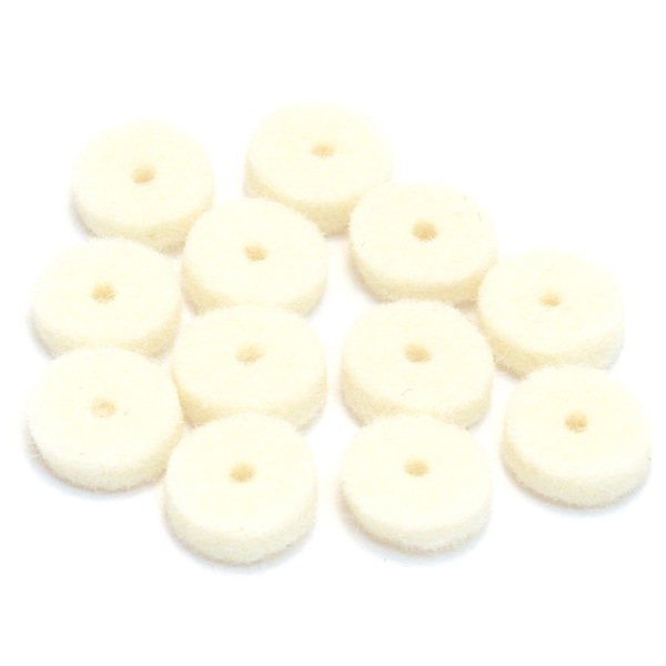 FENDER WHITE FELT STRAP BUTTON WASHER 099-4930-000 - VILT RING RIEM KNOP WIT 12MM DIAM.