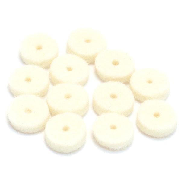 FENDER WHITE FELT STRAP BUTTON WASHER 099-4930-000 - VILT RING RIEM KNOP WIT 12MM DIAM.