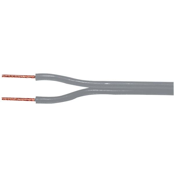 VALUELINE LSP-013R PER/MTR - KABEL LUIDSPREKER 2X 0.50MM GRIJS