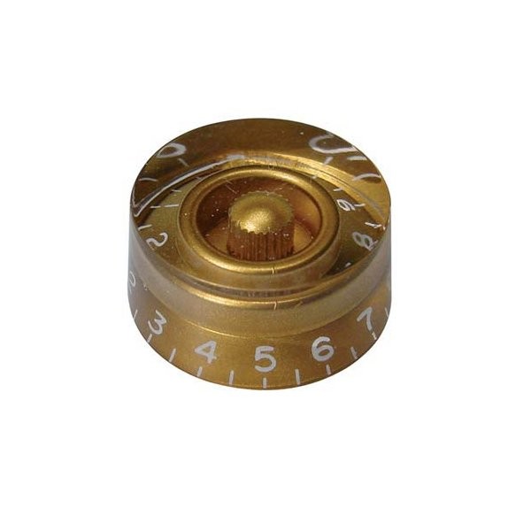 BOSTON KG-110 SPEED KNOB (HATBOX) - KNOP TRANSPARANT GOLD GIBSON STYLE