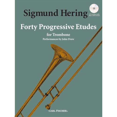 HERING, SIGMUND - 40 PROGRESSIVE ETUDES TROMBONE + CD
