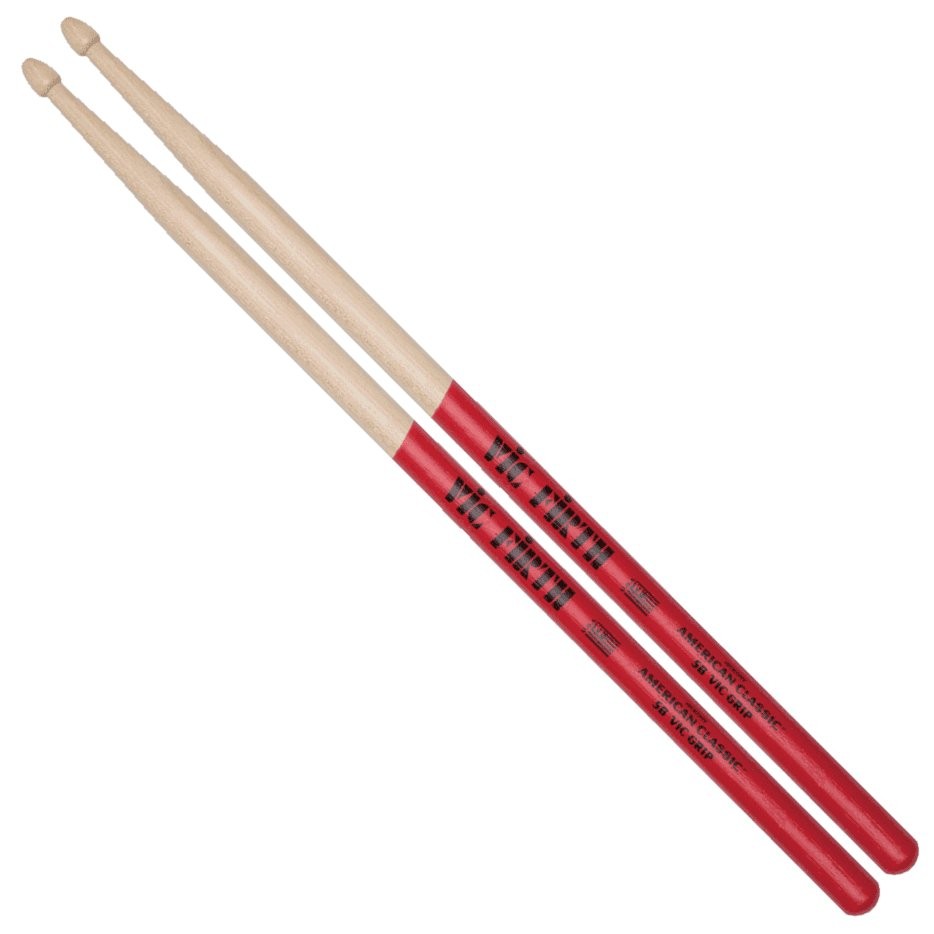 VIC FIRTH 5BVG - DRUMSTOKKEN HICKORY VIC GRIP