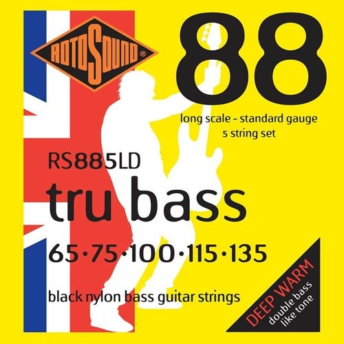 ROTOSOUND RS 885LD BLACK NYLON FLATWOUND 5-STRING