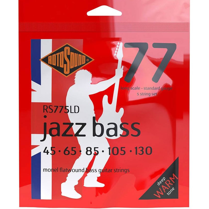 ROTOSOUND RS 775LD MONEL FLATWOUND 5-STRING - SNAREN BAS 045-130 LONG SCALE STANDARD GAUGE