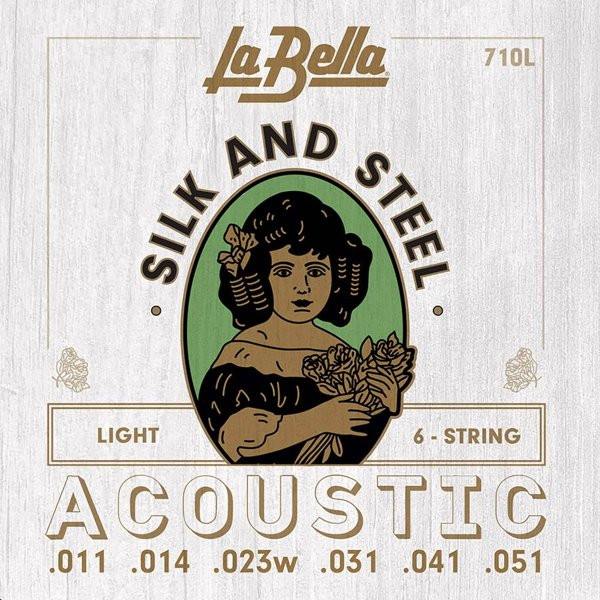 LA BELLA L-710-L LIGHT - SNAREN WESTERN 011-014-023-031-041-051 SILK & STEEL