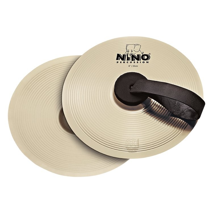 NINO PERCUSSION NS18 - BEKKENSET 7" NICKELSILVER + LEREN RIEM