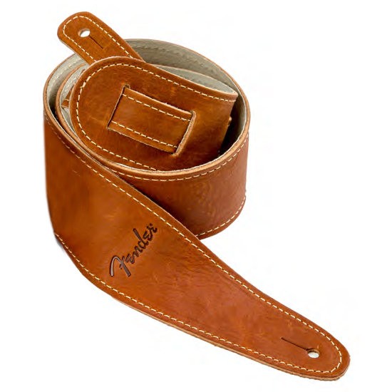 FENDER BALL GLOVE STRAP - GITAARRIEM BRUIN LEDER BREED