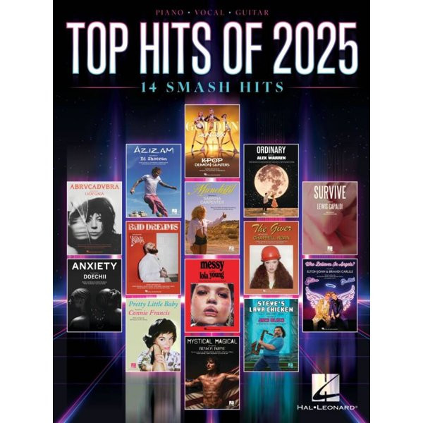SONGBOOK - TOP HITS OF 2025 - PIANO, ZANG EN GITAAR - bladmuziek