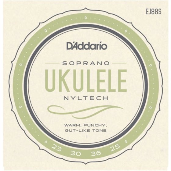 D'ADDARIO EJ88S NYLTECH - SNAREN UKELELE SOPRAAN G-C-E-A TUNING