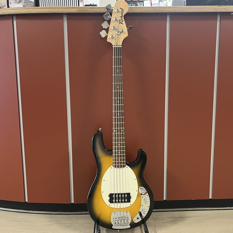 RICHWOOD RB-825-TS (GEBRUIKT) - BASGITAAR MURRAY FIVE TOBACCO SUNBURST