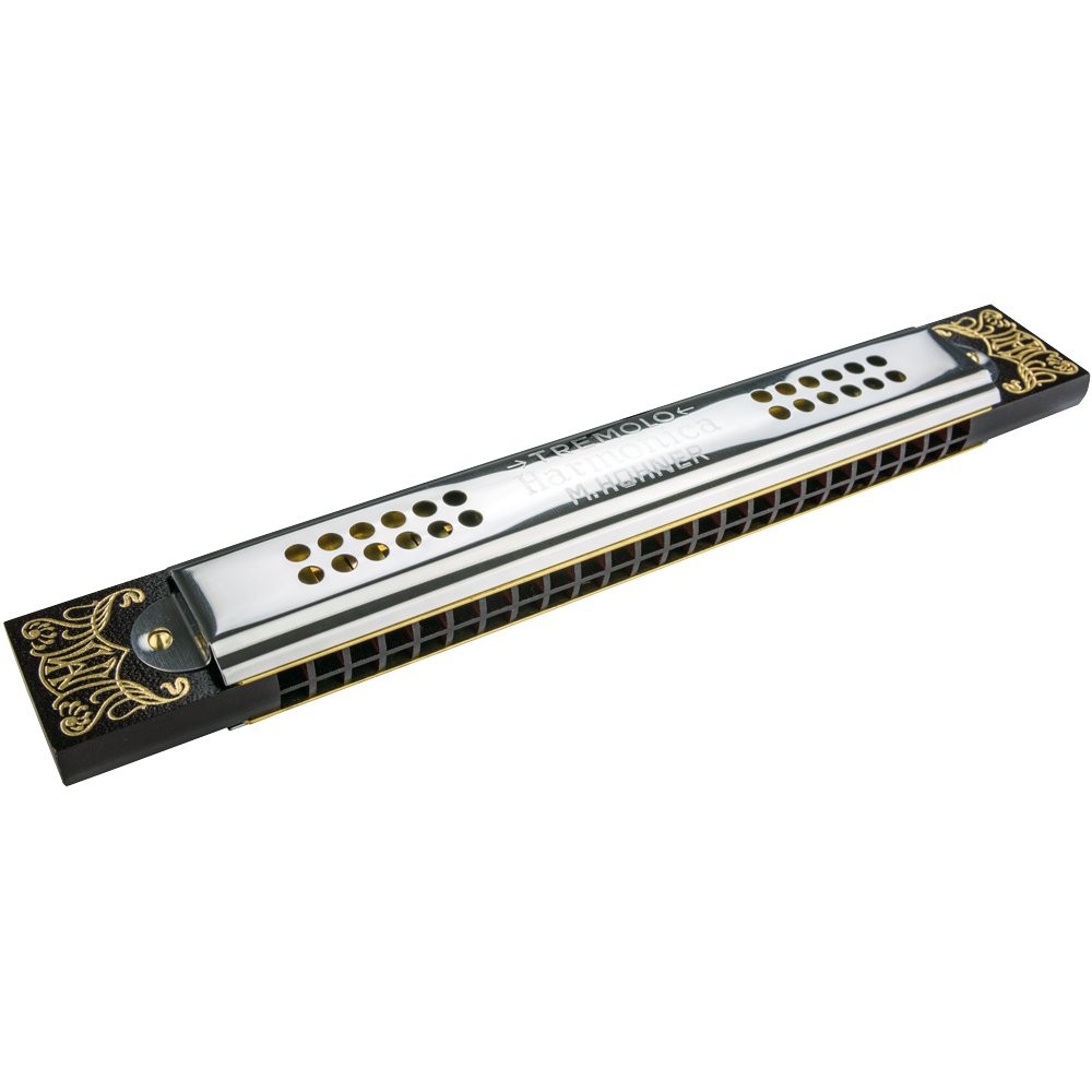 HOHNER KREUZWENDER 5348 D TREMOLO - MONDHARMONICA D 48 TONEN HOUTEN KAM