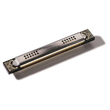 HOHNER KREUZWENDER 5348 F TREMOLO - MONDHARMONICA 48 TONEN HOUTEN KAM