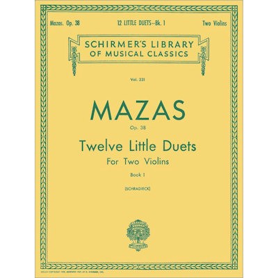 MAZAS, JAQUES F. - 12 LITTLE DUETS, OP. 38 - BOOK 1