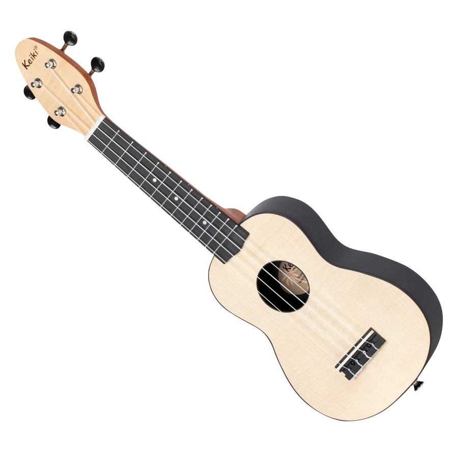 ORTEGA KEIKI K2-MAP-L MAPLE LINKSHANDIG - UKELELE SOPRAAN + ACCESSOIRES ABS BACK