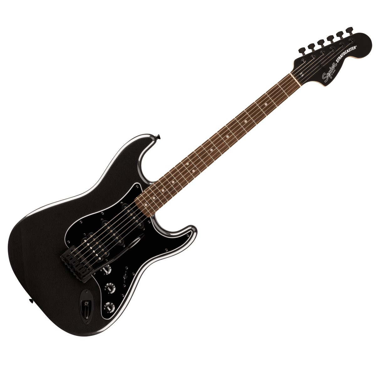 SQUIER STRATOCASTER AFFINITY LRL BPG BHW MH MBK LTD - GITAAR ELEKTRISCH METALLIC BLACK LAUREL FINGERBOARD