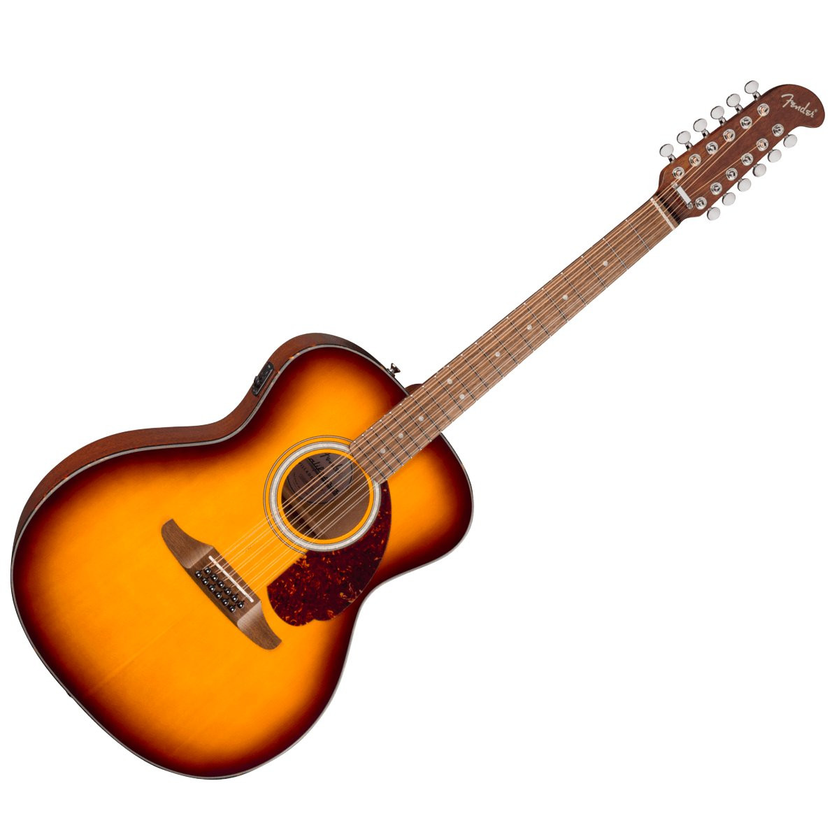 FENDER VILLAGER CALIFORNIA DELUXE E TPG HSB - GITAAR WESTERN 12-STRING HONEY SUNBURST WALNUT FB