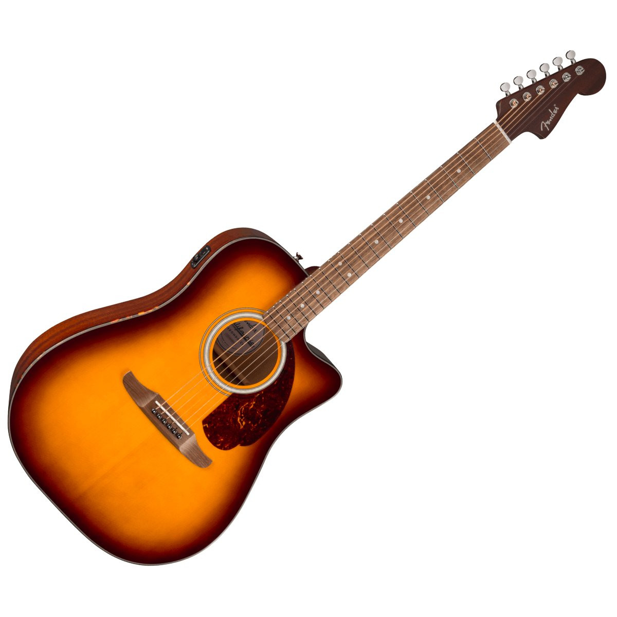 FENDER REDONDO CALIFORNIA DELUXE CE TPG HSB - GITAAR WESTERN DREADNOUGHT HONEY SUNBURST EQ CA