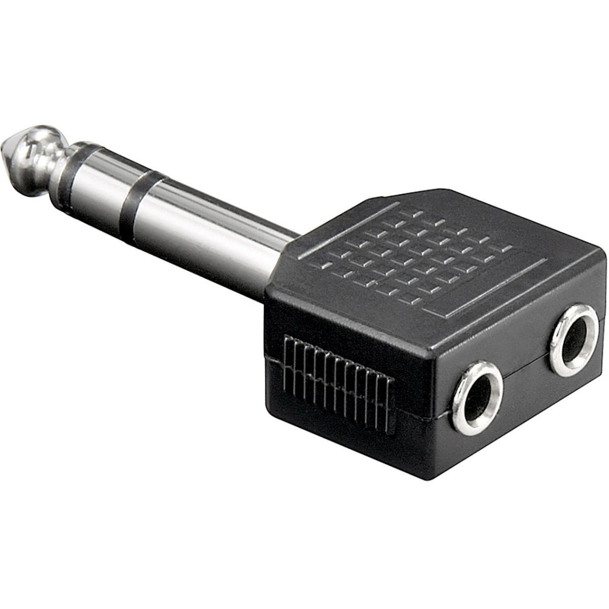MMW 5318698 - ADAPTER STEREO JACK 6.3 MALE - 2X JACK 3.5 FEMALE