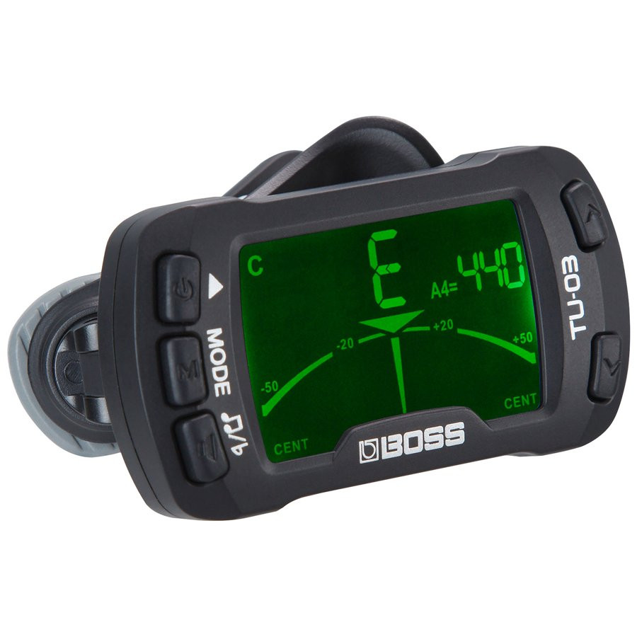 BOSS TU-03 CLIP TUNER - STEMAPPARAAT CHROMATISCH + METRONOOM