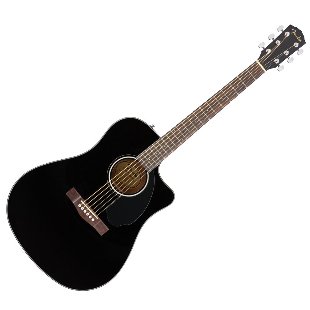 FENDER CD-60SCE BLACK SOLID TOP - GITAAR WESTERN DREADNOUGHT + EQ CA