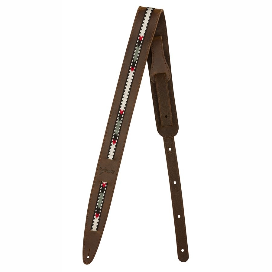 FENDER PARAMOUNT ACOUSTIC LEATHER STRAP BROWN