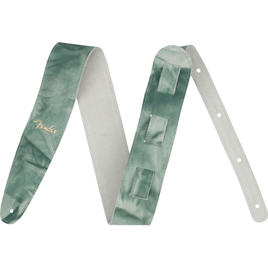 FENDER TIE DYE LEATHER STRAP SAGE GREEN