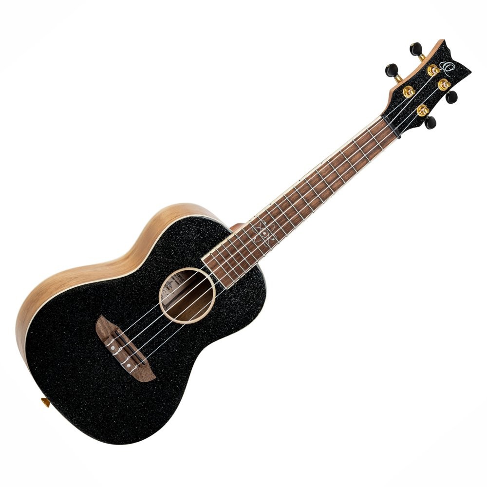 ORTEGA RUEL-MBK ELEMENT SERIES METALLIC BLACK TOP - UKELELE CONCERT + GIG BAG