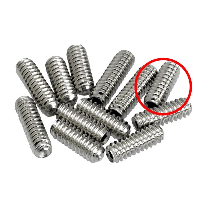 FENDER BRIDGE SADDLE HEIGHT ADJUSTMENT SCREWS STRAT - SCHROEF BRUGZADEL HOOGTE SHORT (4-40X5/16")