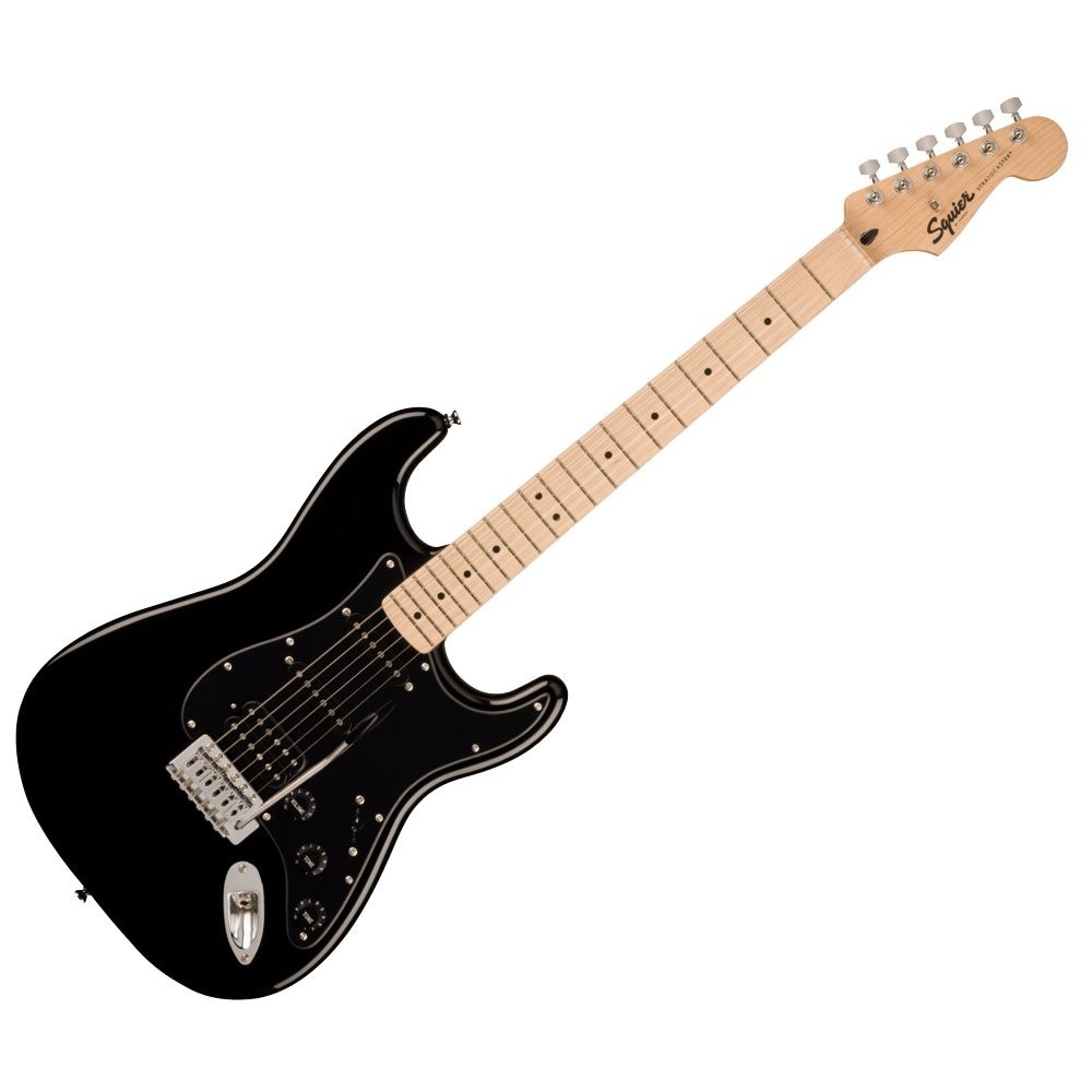 SQUIER STRATOCASTER SONIC HSS MN BPG BLK - GITAAR ELEKTRISH BLACK MAPLE FINGERBOARD