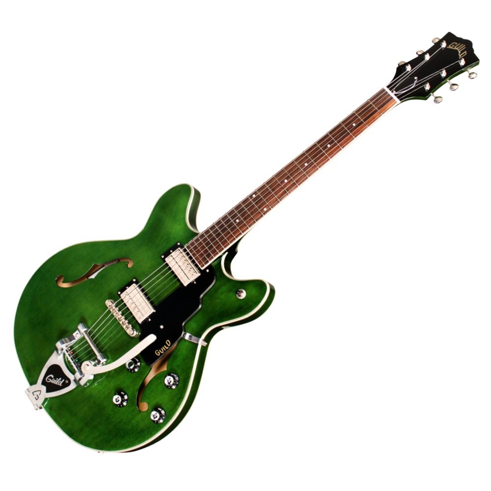 GUILD STARFIRE I DC GRN VIBRATO TAILPIECE - GITAAR ELECTRISCH HOLLOW BODY EMERALD GREEN